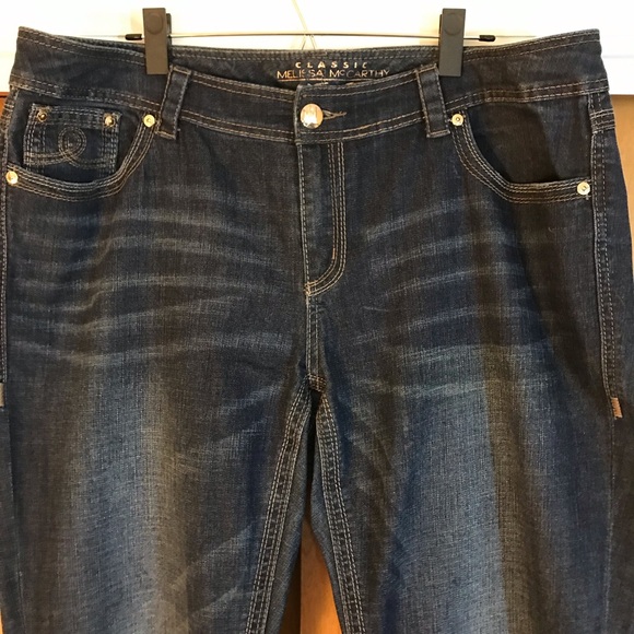 Melissa McCarthy Seven7 Women's Bootcut Jeans Size 20 Blue High Rise - Picture 3 of 16